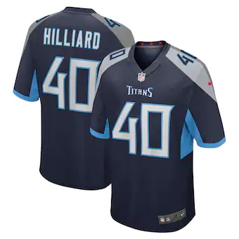 mens nike dontrell hilliard navy tennessee titans game play